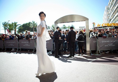 Ảnh Lý Nhã Kỳ mặc đồ tiền tỷ tại liên hoan phim Cannes 2013 hình 1
